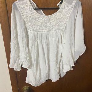 White flowy shirt